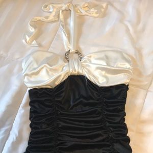 Black and white dress from Deb